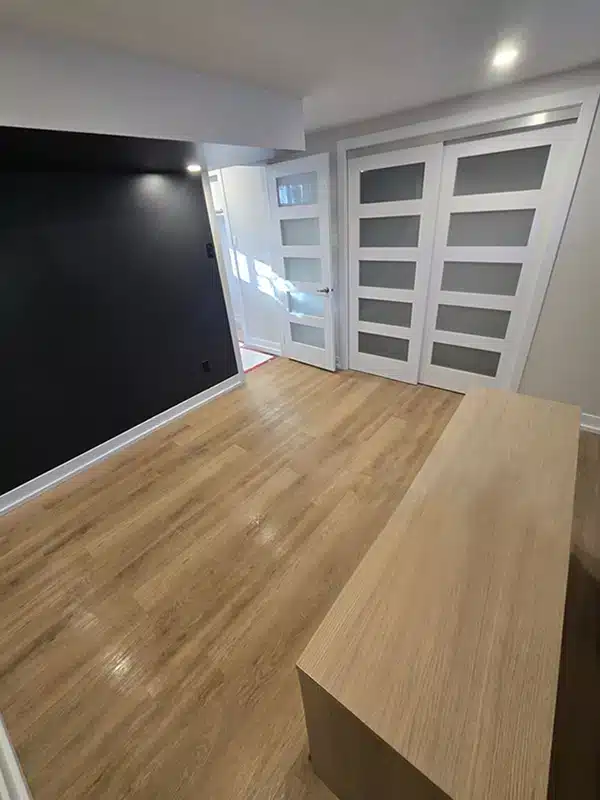 Rénovation de sous-sol par PG Rénovatek sur la Rive-Sud.