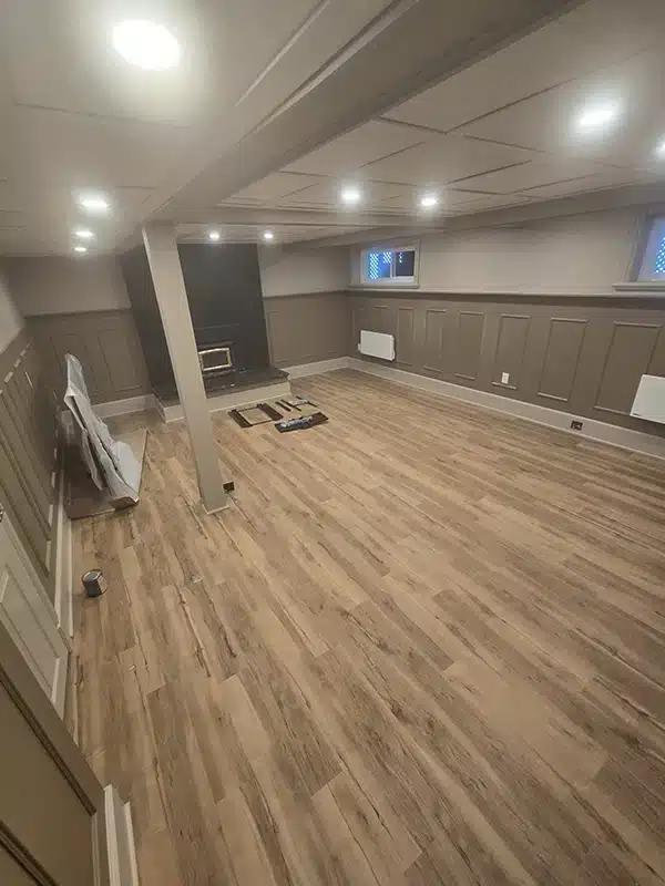 Rénovation de sous-sol par PG Rénovatek à Chambly.