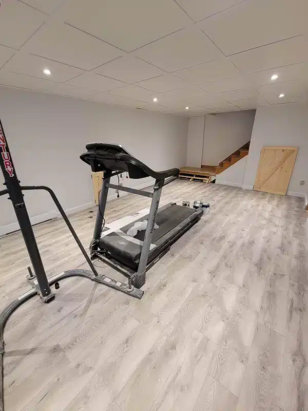 Rénovation de sous-sol par PG Rénovatek.