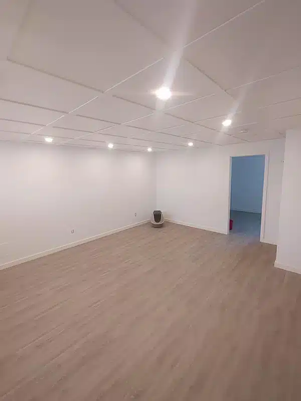 Rénovation de sous-sol par PG Rénovatek à Chambly.